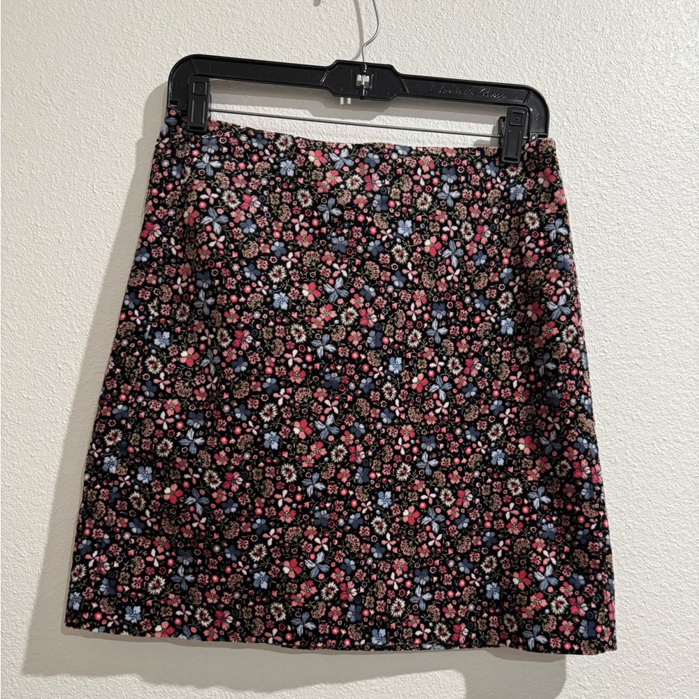 Velvet Floral Skirt